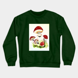 Mushroom family Crewneck Sweatshirt